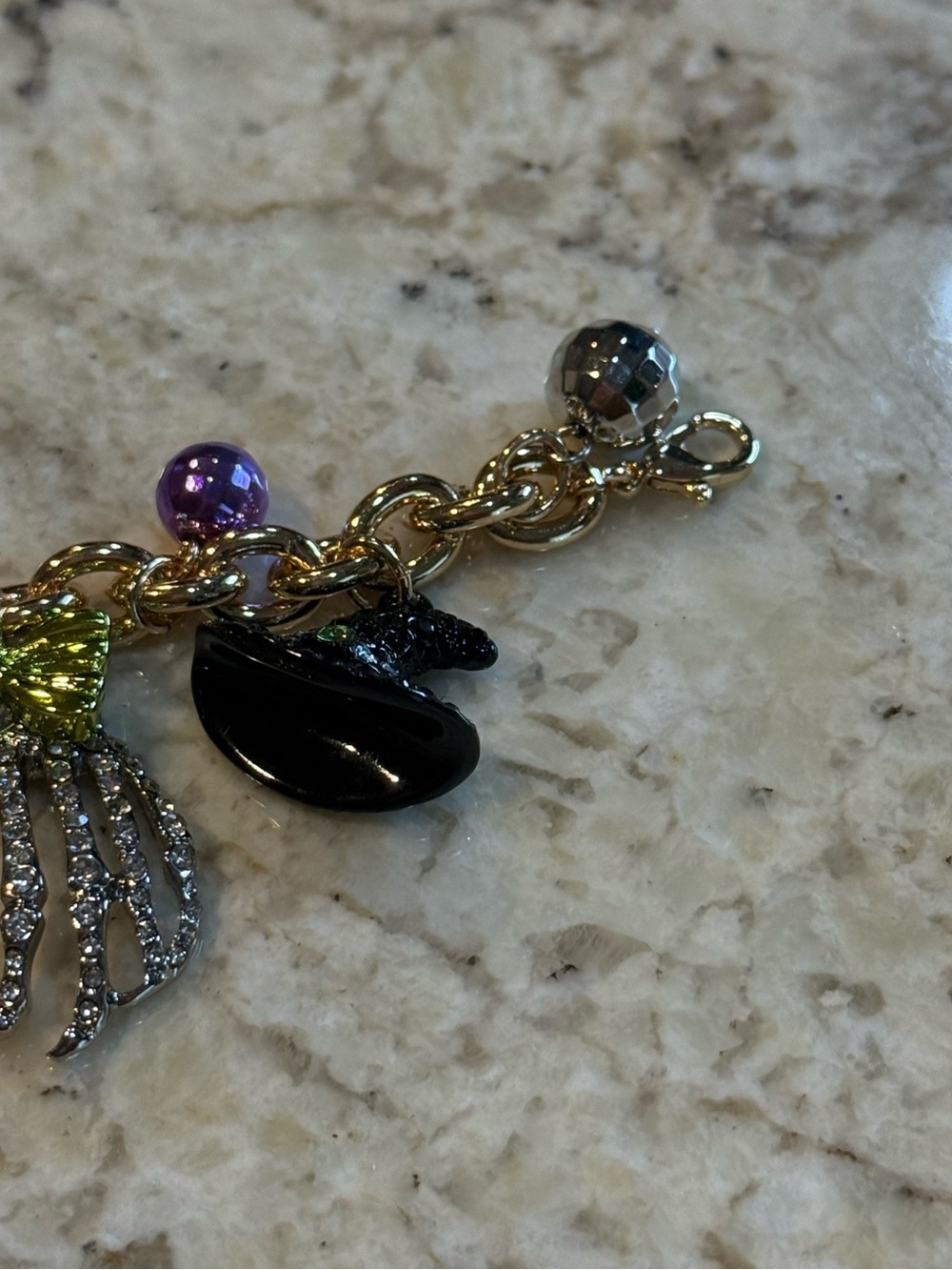 NEW Betsey Johnson Halloween CHARM BRACELET (Spider, Pumpkin, Spiderweb, Candy) - Picture 9 of 11